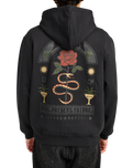 The RVCA Mens Roses Poster Hoodie in Black