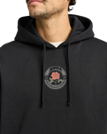 The RVCA Mens Roses Poster Hoodie in Black