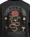 The RVCA Mens Roses Poster Hoodie in Black