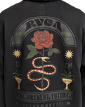 The RVCA Mens Roses Poster Hoodie in Black
