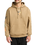 The RVCA Mens Deep Think Hoodie in Coyote