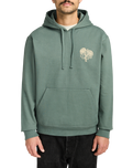 The RVCA Mens Flower Balance Hoodie in Balsam Green
