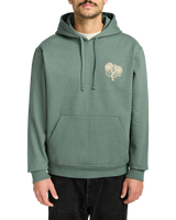 The RVCA Mens Flower Balance Hoodie in Balsam Green