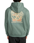 The RVCA Mens Flower Balance Hoodie in Balsam Green