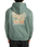 The RVCA Mens Flower Balance Hoodie in Balsam Green
