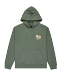 The RVCA Mens Flower Balance Hoodie in Balsam Green
