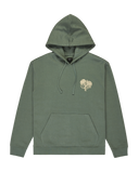 The RVCA Mens Flower Balance Hoodie in Balsam Green