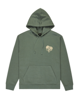The RVCA Mens Flower Balance Hoodie in Balsam Green