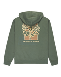 The RVCA Mens Flower Balance Hoodie in Balsam Green