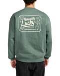 The RVCA Mens Lucky You Sweatshirt in Balsam Green