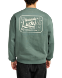 The RVCA Mens Lucky You Sweatshirt in Balsam Green