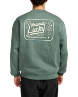 The RVCA Mens Lucky You Sweatshirt in Balsam Green