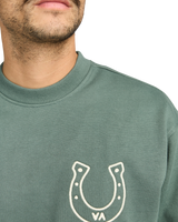 The RVCA Mens Lucky You Sweatshirt in Balsam Green