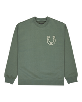 The RVCA Mens Lucky You Sweatshirt in Balsam Green