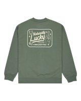 The RVCA Mens Lucky You Sweatshirt in Balsam Green