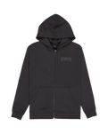 The RVCA Mens Cobra Emire Zip Hoodie in Washed Black