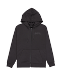 The RVCA Mens Cobra Emire Zip Hoodie in Washed Black
