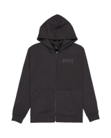 The RVCA Mens Cobra Emire Zip Hoodie in Washed Black
