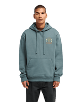 The RVCA Mens Iris Hoodie in Balsam Green