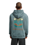 The RVCA Mens Iris Hoodie in Balsam Green