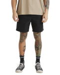 Escape Elastic Cord Shorts in Black