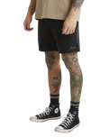 Escape Elastic Cord Shorts in Black
