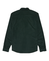 The RVCA Mens Freeman Cord II Shirt in Hunter Green