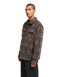 The RVCA Mens Rvca Blanket Shirt in Wood