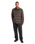 The RVCA Mens Rvca Blanket Shirt in Wood