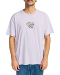 The RVCA Mens United T-Shirt in Pastel Lilac
