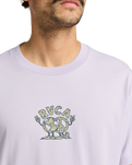The RVCA Mens United T-Shirt in Pastel Lilac