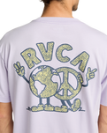 The RVCA Mens United T-Shirt in Pastel Lilac