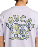 The RVCA Mens United T-Shirt in Pastel Lilac