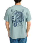 The RVCA Mens Benj Battle T-Shirt in Lead