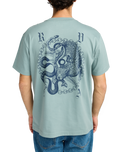 The RVCA Mens Benj Battle T-Shirt in Lead