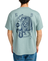 The RVCA Mens Benj Battle T-Shirt in Lead