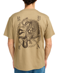 The RVCA Mens Benj Battle T-Shirt in Coyote