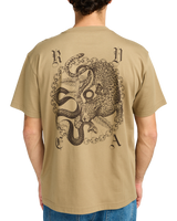 The RVCA Mens Benj Battle T-Shirt in Coyote