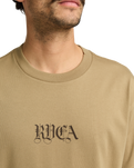The RVCA Mens Benj Battle T-Shirt in Coyote