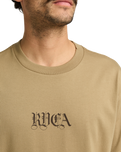 The RVCA Mens Benj Battle T-Shirt in Coyote