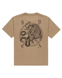 The RVCA Mens Benj Battle T-Shirt in Coyote