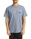 The RVCA Mens Butterfly Poster T-Shirt in Flint Stone
