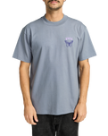 The RVCA Mens Butterfly Poster T-Shirt in Flint Stone