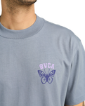 The RVCA Mens Butterfly Poster T-Shirt in Flint Stone