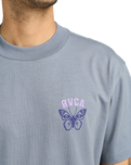 The RVCA Mens Butterfly Poster T-Shirt in Flint Stone