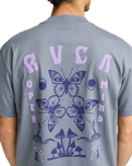The RVCA Mens Butterfly Poster T-Shirt in Flint Stone