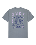 The RVCA Mens Butterfly Poster T-Shirt in Flint Stone
