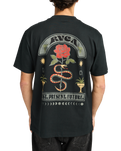 The RVCA Mens Roses Poster T-Shirt in Black