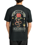 The RVCA Mens Roses Poster T-Shirt in Black