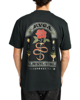 The RVCA Mens Roses Poster T-Shirt in Black